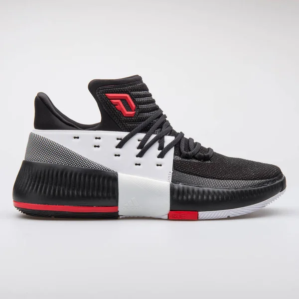 Adidas D Lillard 3 black and white sneaker — Stock Photo, Image