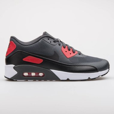 Nike Air Max 90 Ultra 2.0 Temel siyah ve kırmızı spor ayakkabı