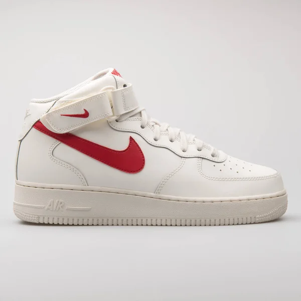 Nike Air Force 1 white and red sneaker — Stock Photo, Image