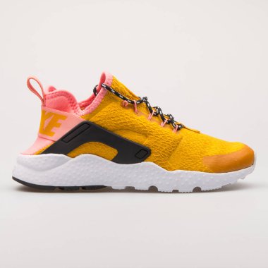 Nike Air Huarache Run Ultra Se altın ve pembe spor ayakkabı