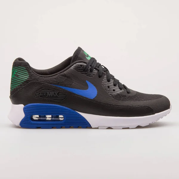 Nike Air Max 90 Ultra 2.0 tênis preto, azul e verde — Fotografia de Stock