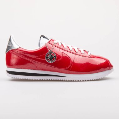 Nike Cortez Basic Premium Qs kırmızı beyaz spor ayakkabı