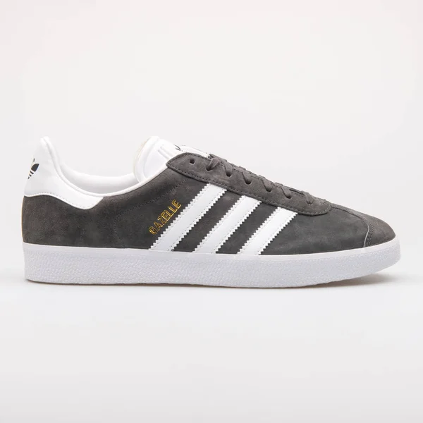 Adidas Gazelle dark grey and white sneaker — Stock Photo, Image