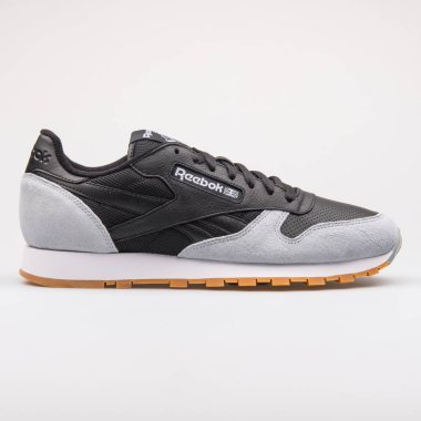 Reebok Klasik Deri Spp siyah ve gri spor ayakkabı