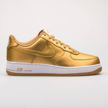 Nike Air Force 1 07 Lv8 metalik altın spor ayakkabı