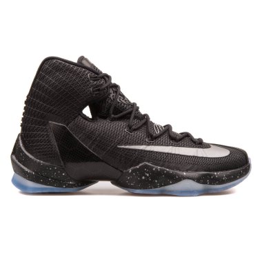 Nike Lebron Xiii Elite siyah ve gümüş spor ayakkabı