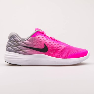 Nike Lunarstelos pembe, gri ve beyaz spor ayakkabı