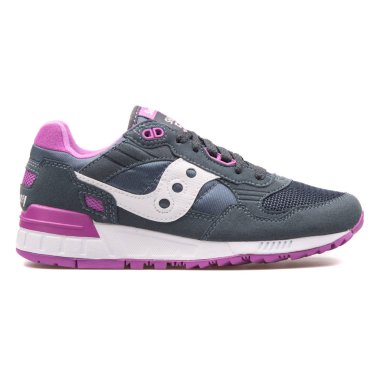 Saucony Shadow 5000 gri ve mor spor ayakkabı