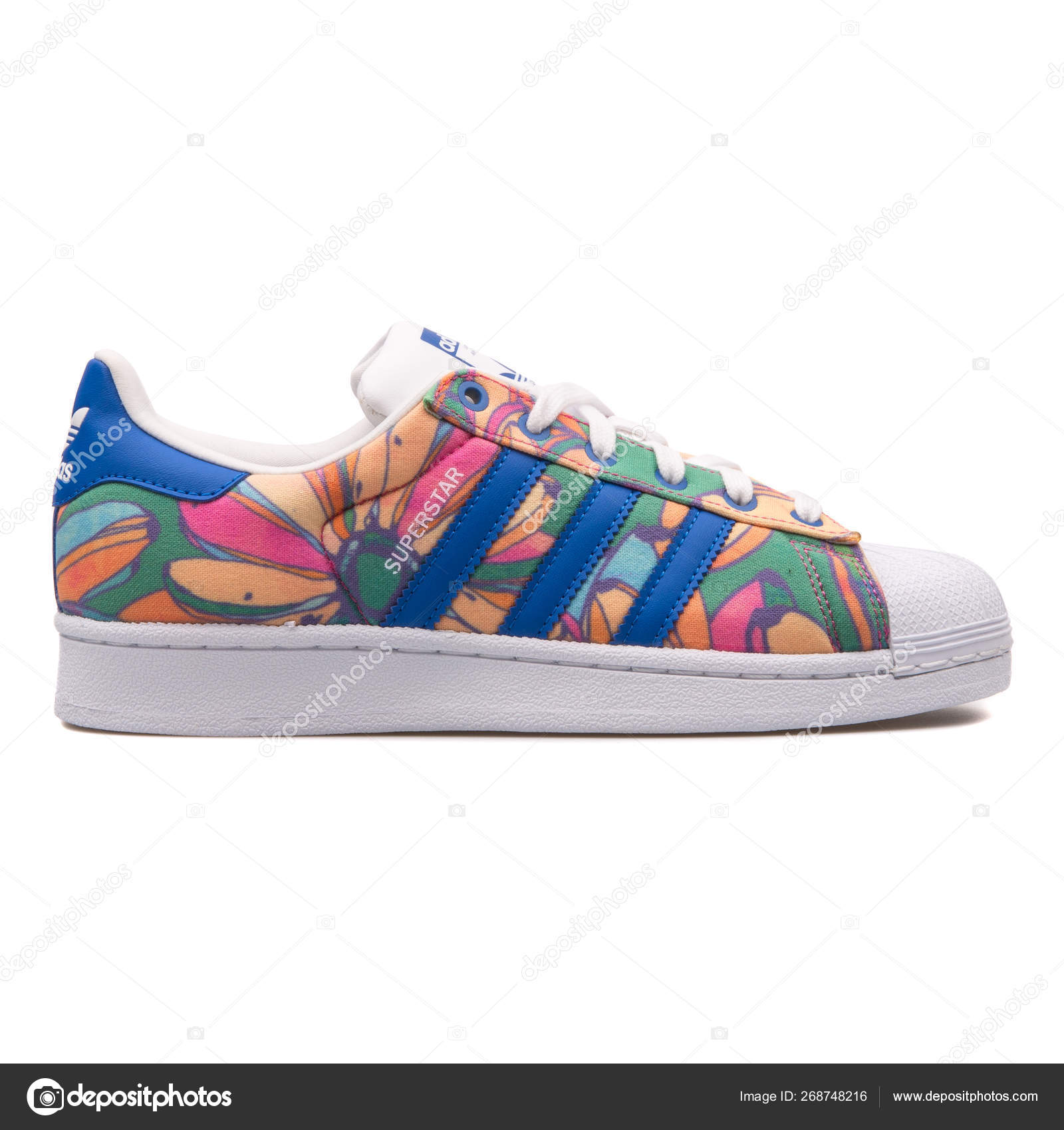 adidas superstar floral sneakers