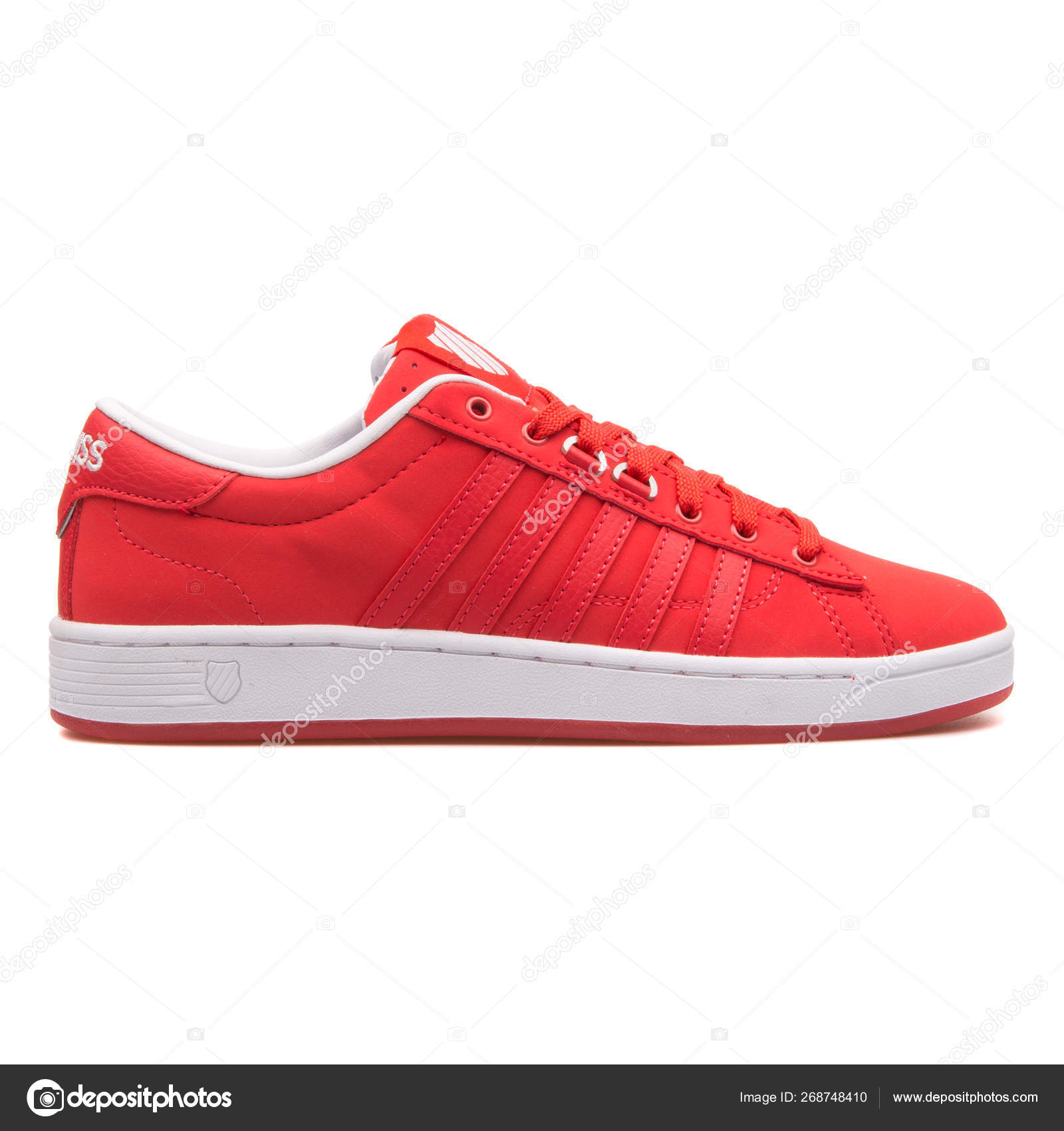 red k swiss sneakers