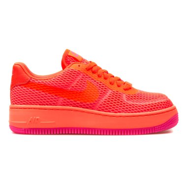 Nike Air Force 1 Low Upstep Br toplam kırmızı spor ayakkabı
