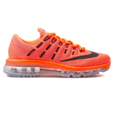 Nike Air Max 2016 hiper turuncu ve siyah spor ayakkabı