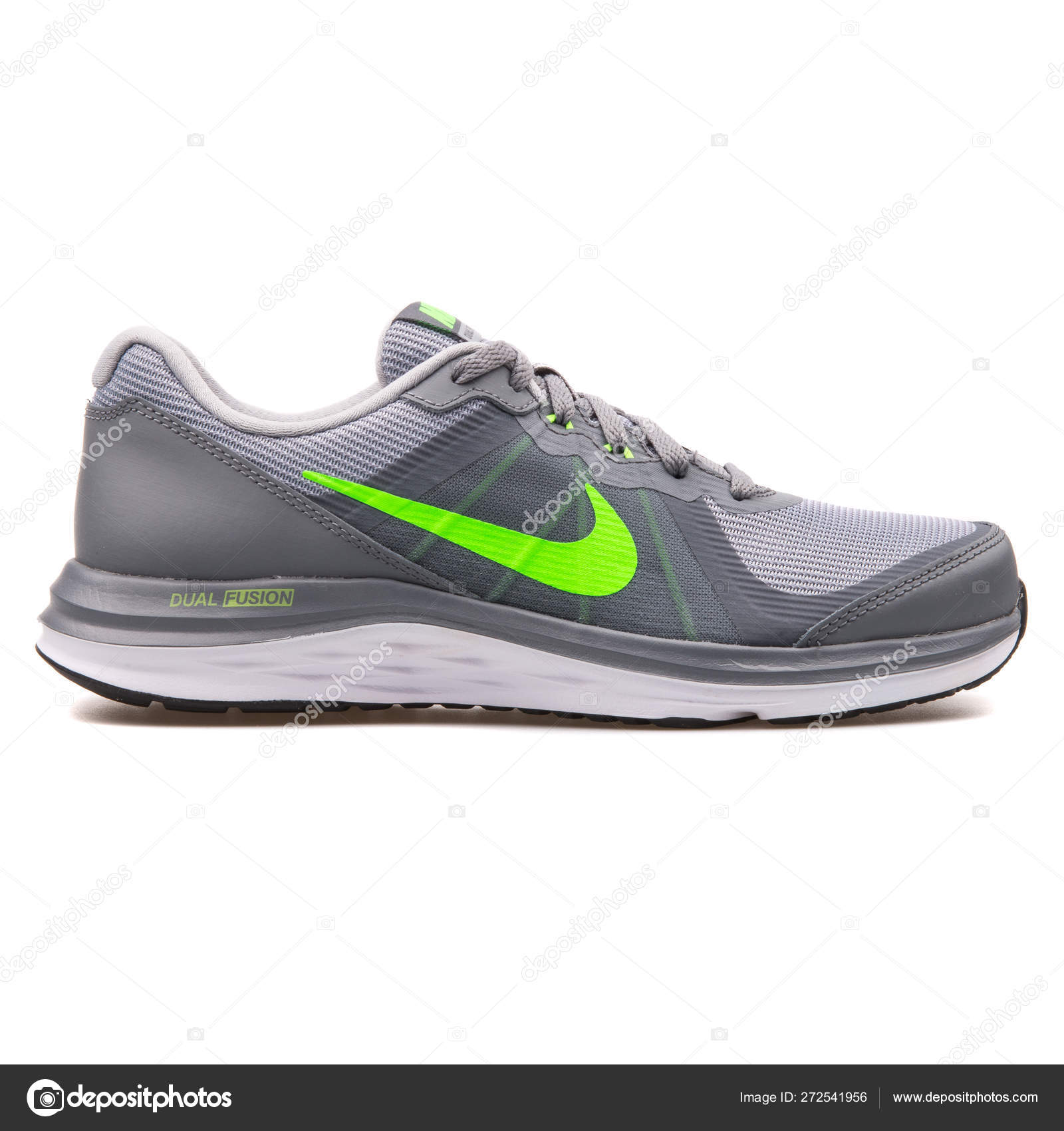 Nike Dual Fusion x 2 grey and green sneaker Stock Editorial Photo xMarshallfilms 272541956