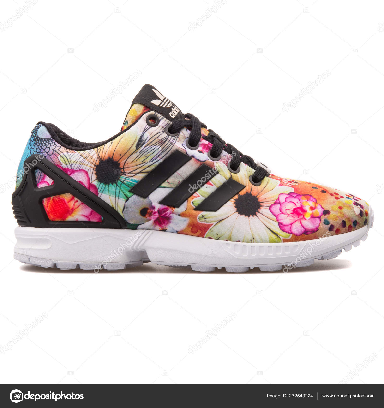 zx flux white floral