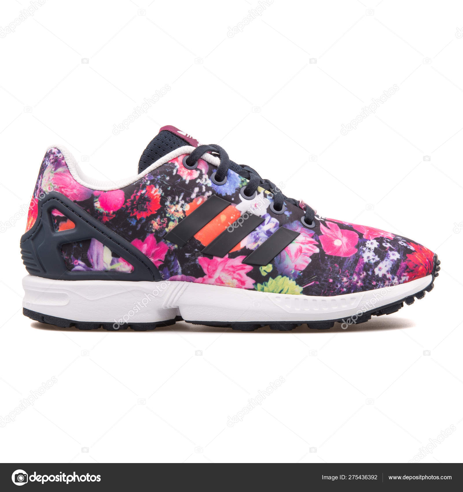 black floral adidas flux