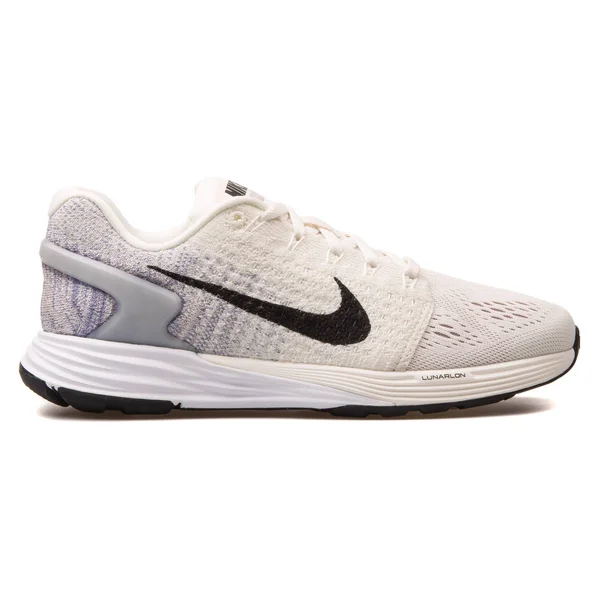 Nike Lunarglid 7 hvit og svart joggesko – stockfoto