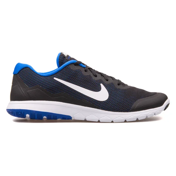 Zapatilla Nike Flex Experience RN 4 negra azul y blanca — Foto de Stock