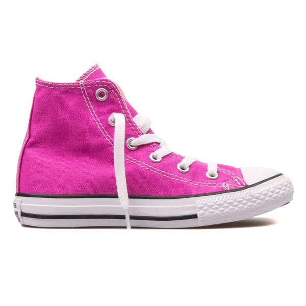 Converse Chuck Taylor All Star Sneaker alta in plastica rosa — Foto Stock