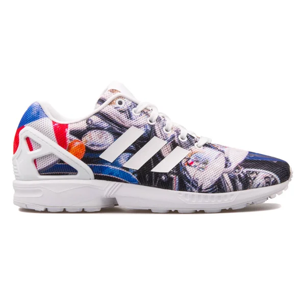 Adidas ZX Flux grey and multi color floral print sneaker Adidas ZX Flux grey and multi color floral print sneaker