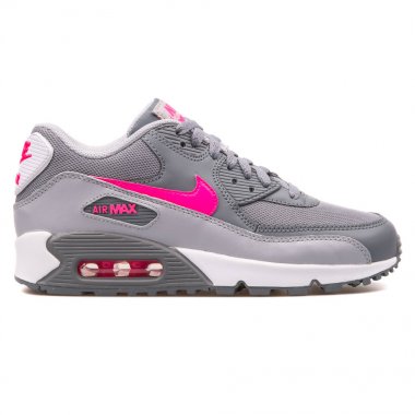 Nike Air Max 90 Mesh gri ve pembe spor ayakkabı