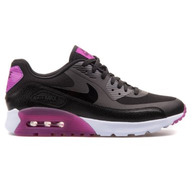 Nike Air Max 90 Ultra Essential siyah ve mor spor ayakkabı