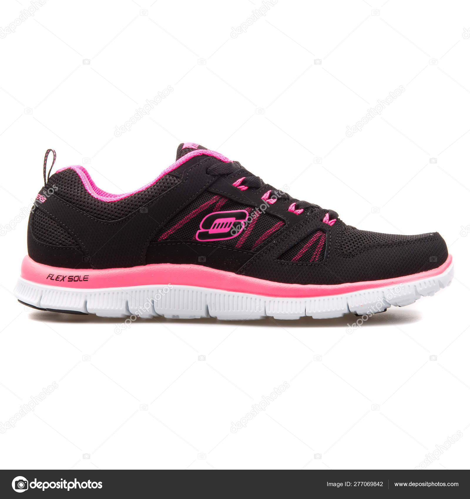 skechers flex appeal spring fever ladies trainers black