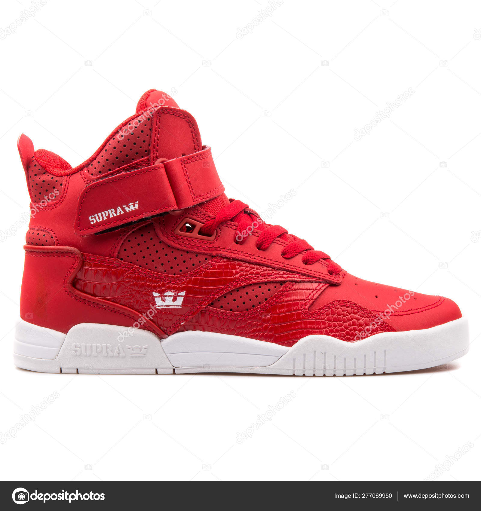 Supra Bleeker red and white sneaker 