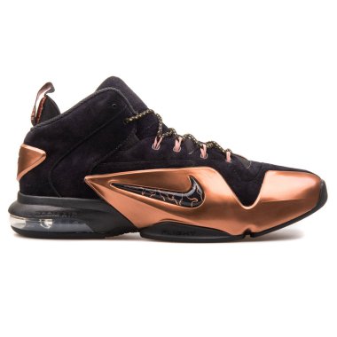 Nike Zoom Penny Vi siyah ve metalik bakır spor ayakkabı