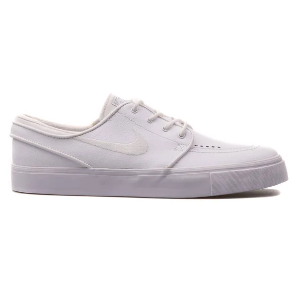 Nike Zoom Stefan Janoski läder vit sneaker — Stockfoto