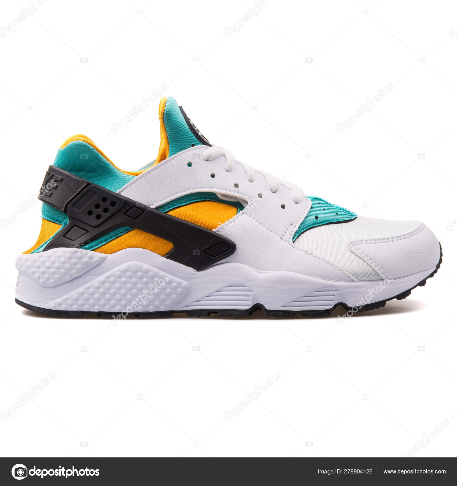 nike air huarache green yellow