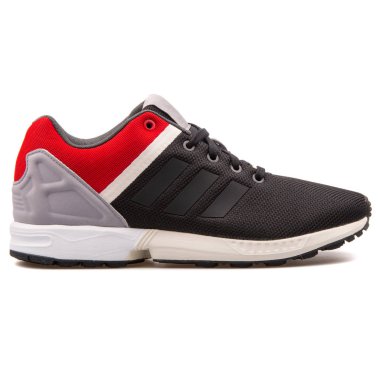 Adidas Zx Flux Split siyah, kırmızı, gri ve beyaz spor ayakkabı