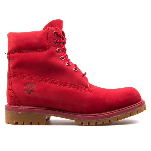 Timberland 6in 高级红色靴子 — 图库照片
