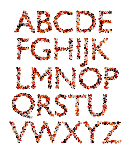 Renderizar Letras Maiúsculas Alfabeto Cubos Coloridos Para Projetar Título Sobre — Fotografia de Stock