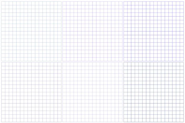 青ライラックバイオレット6正方形のグリッドパターンは 背景を閉じ設定します 数学的グリッドの背景 — ストックベクタ