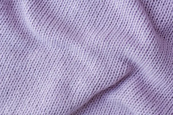 Lilac Knitting Wool Texture Background Place Text — Stock Photo, Image