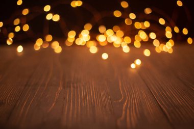 Soyut bulanık bokeh arka plan. Sıcak ışık. Uzay kopyalayın. Noel kavramı