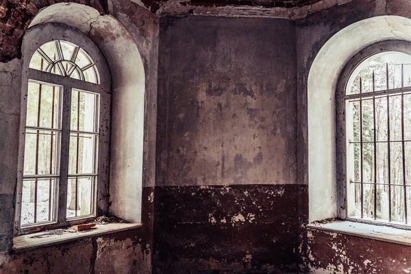 Interior Interior Una Antigua Iglesia Abandonada Letonia Galgauska Luz Que —  Fotos de Stock