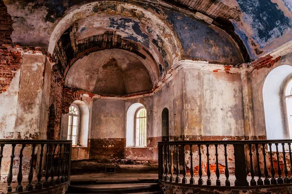 Inside Interior of an old Abandoned Church in Latvia, Galgauska - light Shining Through the Windows, Colorful Brown Theme