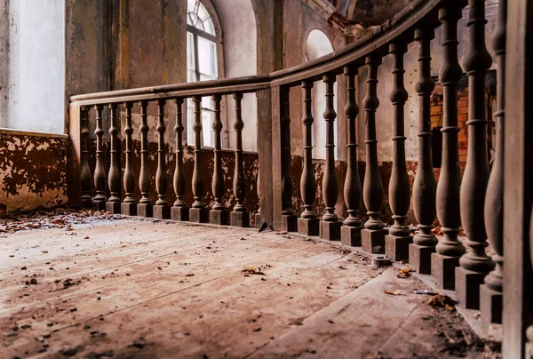 Interior Interior Uma Antiga Igreja Abandonada Letónia Galgauska Luz Brilhando — Fotografia de Stock