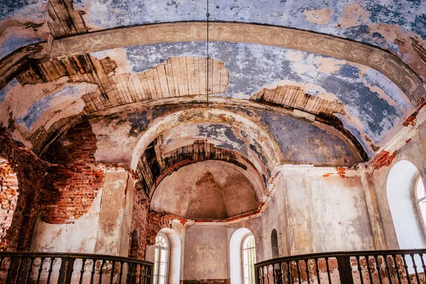 Inside Interior of an old Abandoned Church in Latvia, Galgauska - light Shining Through the Windows, Colorful Brown Theme