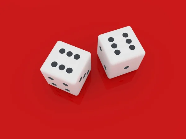 Game Cubes Red Background Render Illustration — Stock Photo, Image