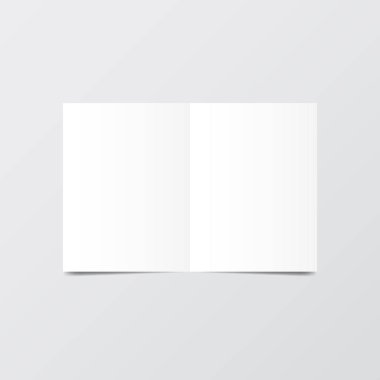 Dergi açık boş sayfaları ile. Vektör çizim .