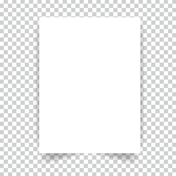 Beyaz Gerçekçi Kağıt Sayfa Vektör Çizim — Stok Vektör