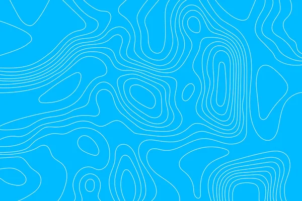 Topographische Karte Weißer Linien Auf Blauem Hintergrund Vektorillustration — Stockvektor