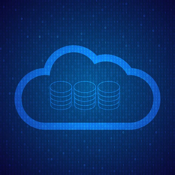 Internet Server Και Cloud Ένα Ψηφιακό Φόντο Εικονογράφηση Διάνυσμα — Διανυσματικό Αρχείο
