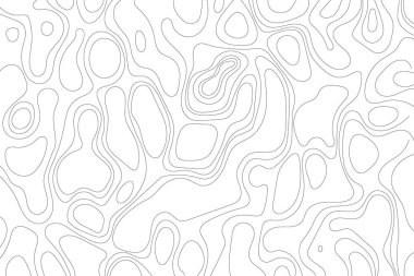 Soyut topografik harita satırları. Vektör çizim .