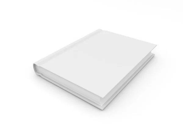 白い背景にカバーを持つレイアウトブック レンダリング イラストレーション — ストック写真