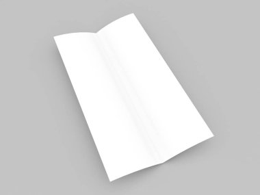 Gri arka planda tebrik kartı maketi. 3d render illüstrasyon.