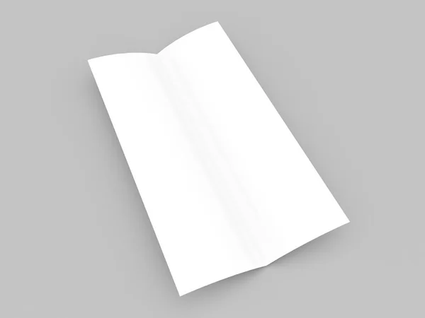 灰色の背景にグリーティング カードモックアップ レンダリング イラストレーション — ストック写真