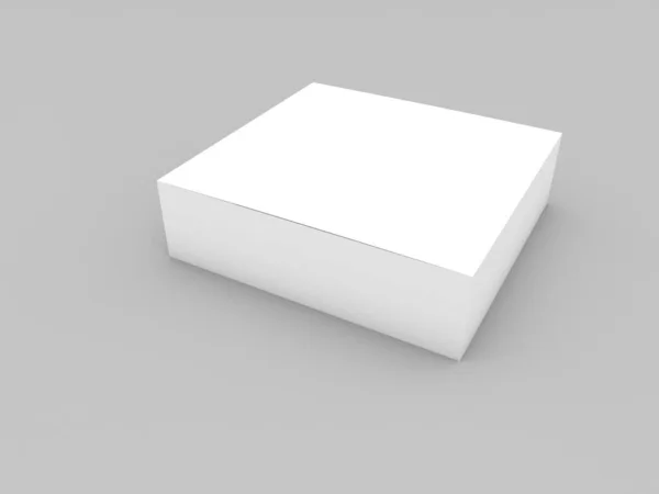 グレーの背景に紙箱をモックアップします 3Dレンダリング図 — ストック写真
